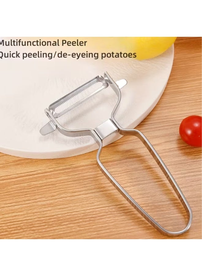 AMM Stainless Steel Fruit & Vegetable Peeler – Creative Potato Peeler with Sharp Blade | Ergonomic Kitchen Tool for Fruits, Vegetables & Daily Cooking - Image 3